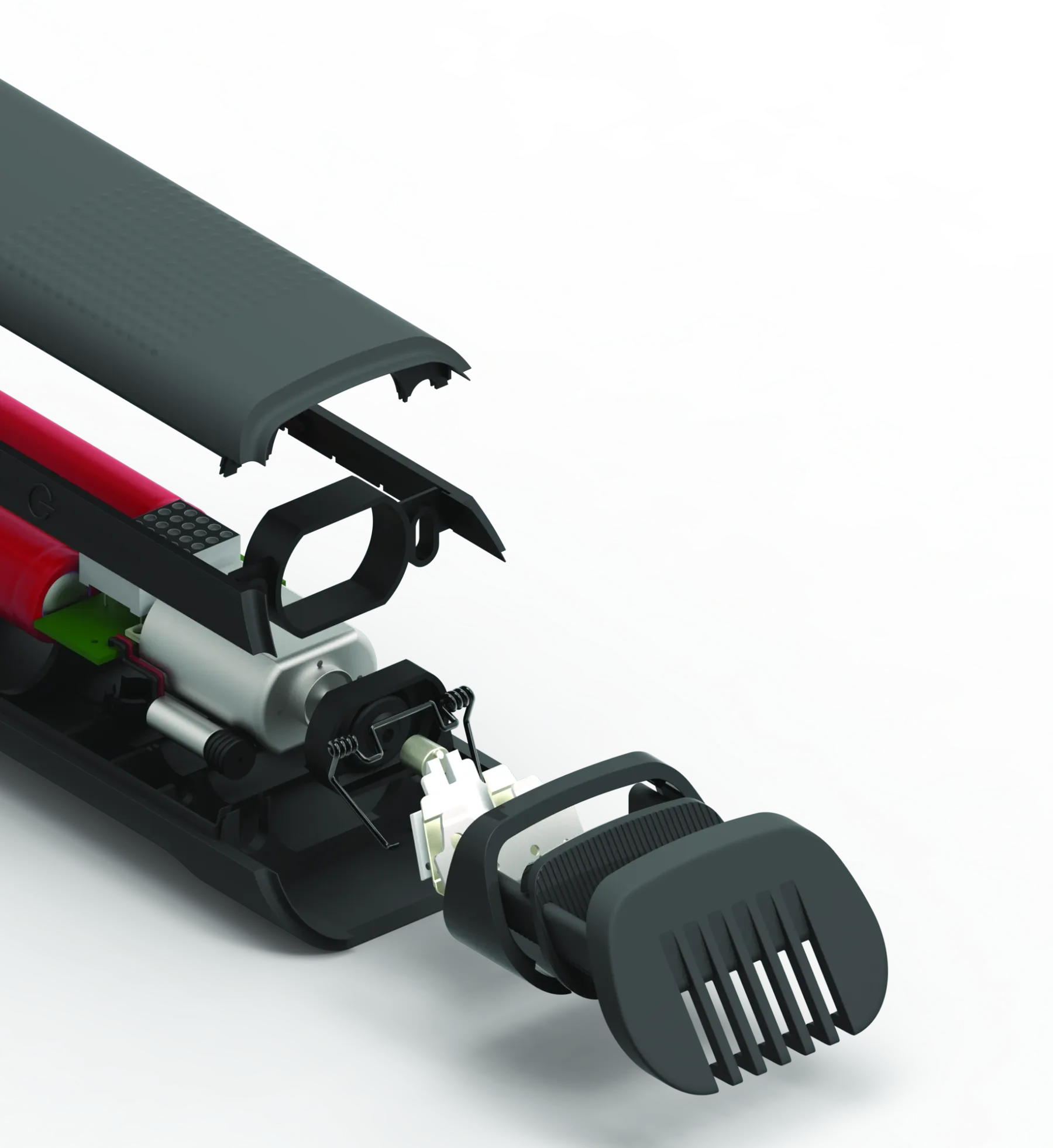 Inside: two cells and the length adjustment